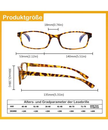Buy Kerecsen 5 Pack Reading Glasses for Men & Women - High-Quality Spring Hinges Comfortable Rectangular Design - Multi-Colored (2.00 Magnification) - International Shipping Available - Buy Online on GoSupps.com