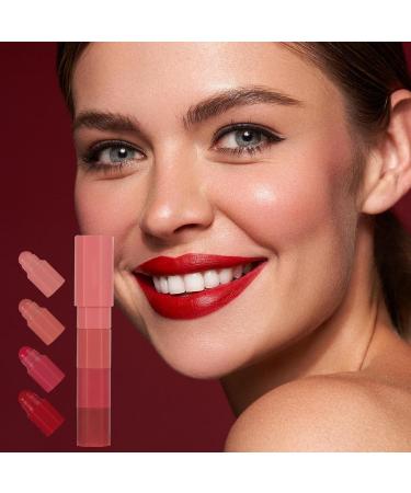 Fellflying Matte Lipstick Set Lipstick Sets for Women - Non-Sticky Lipstick Set | 4Pcs Waterproof Matte Lipstick Makeup Set  - Buy Online on GoSupps.com