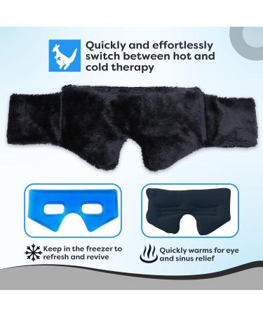 Huggaroo Gem Super Plush Heated Eye Mask with Gel Ice Pack - Black Gem (Unscented) - Buy Online on GoSupps.com
