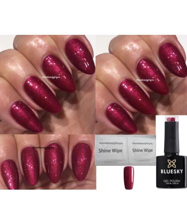 Bluesky Red Baroness Red Beam Shimmer Nail Gel Polish 80509 UV LED Soak Off LIMITED SPECIAL PRICE