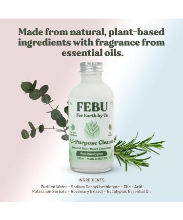 FEBU All Purpose Cleaner - Pure Eucalyptus Natural Concentrate 48 Fl Oz Plant-Based Eco-Friendly Safe for Home Use - Buy Online on GoSupps.com