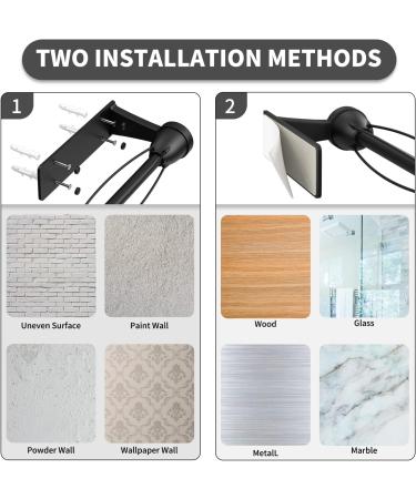 Single Hand Operable Under Cabinet Paper Towel Holder with Damping Effect - Black | For Kitchen & Bathroom - Buy Online on GoSupps.com