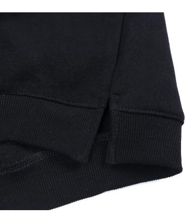 Kids Black Sweatshirt | Long Sleeve Crewneck Pullover for Boys & Girls | Fleece Lined Tops 6M-7Y | Size 9-12 Months - Buy Online on GoSupps.com