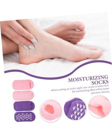 minkissy 2 Pairs Gel Socks Spa Socks Lotion Socks Foot Covers Gel Lined Socks Feet Care Dry Feet Socks My Cart Items Essential Oil Socks Heel Socks Foot Mask Miss Cotton Yarn Moisturizing - Buy Online on GoSupps.com