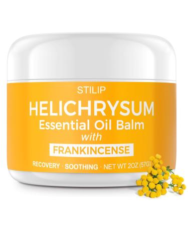 STILIP Helichrysum Balm with Frankincense Essential Oil Natural Repair & Renewal Face Cream Soothes Redness Fades Scars & Smooths Fine Lines Deep Moisturizing Anti-Aging Moisturizer_2oz.