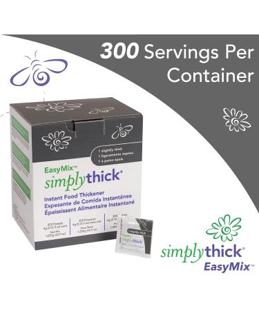 SimplyThick EasyMix 4g Packets (300 Count) - Dysphagia Gel Thickener for Swallowing Disorders - Creates IDDSI Level 1 Consistency - Buy Online on GoSupps.com