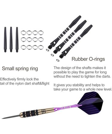 Sanfeng Steel Tip Darts Set 24g Purple - 3 Pack | Metal Tip Darts with Aluminum Shafts, Extra Flights, O-Rings, Spring Rings, and Dart Sharpener Tool - Buy Online on GoSupps.com