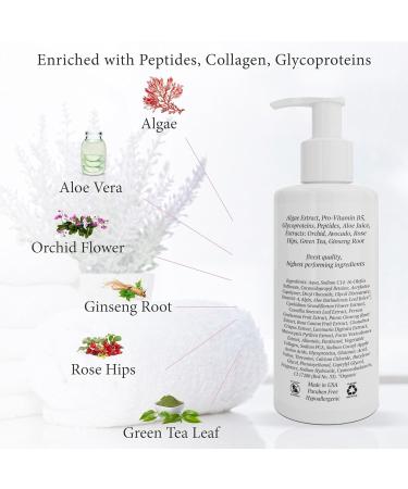 Florencia Botanical Peptide Oxygen Cleanser - Oil-Free Daily Foaming Gel Face Wash for Dry Oily or Sensitive Skin - With Peptides Botanicals Glycoproteins - Revitalizing Cleanser 6 oz - Buy Online on GoSupps.com