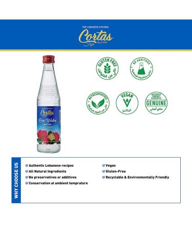 Cortas Rose Flower Water 17 Fl Oz (500ml) - Premium Quality - Buy Online on GoSupps.com
