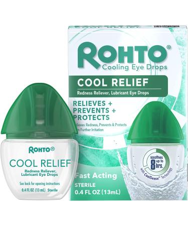 Rohto Cool Redness Relief Eye Drops 0.4 Fl Oz (Pack of 3) - Original Cooling Formula - Buy Online on GoSupps.com