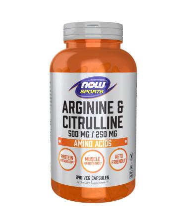 NOW Foods Arginine & Citrulline 500/250 240 Capsules