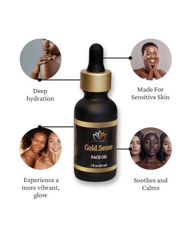 AKANNI BEAUTY Gold Sense Face Oil - Nourishing & Anti-Aging for Delicate Sensitive Skin with Sea Buckthorn Oil - Shop Internationally - Buy Online on GoSupps.com
