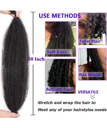 Leeven 30 Inch Pre-fluffed Spring Twist Crochet Hair Popping Springy Afro Twist Hair for Braiding for Marley Braiding Hair Ombre Afro Kinky Marley Hair Extensions /T30# 30 Inch (Pack of 8) T30# - Buy Online on GoSupps.com