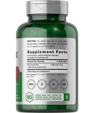 Horb ach Red Yeast Rice 1200 mg | 120 Capsules | Non-GMO Gluten Free Supplement - Buy Online on GoSupps.com