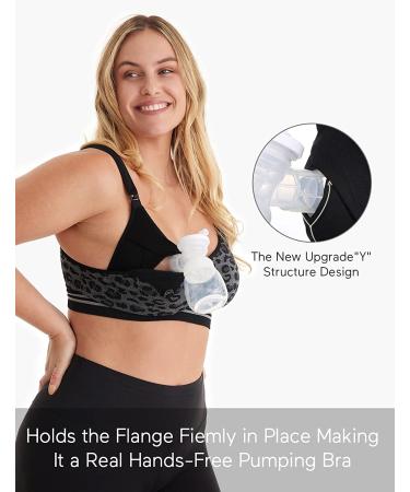 Momcozy 4-in-1 Pumping Bra | Hands-Free Nursing & Maternity Bra for S9, S12, Spectra, Medela, Elvie, Willow | Cotton-Nylon, Fixed Padding, Wireless, Comfort & Support | Large Size - Buy Online on GoSupps.com