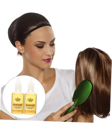minkissy 2 Hair Extension Glue Remover 30ml Toupee Remover Extension Tape Remover Bonding Glue Remover Lace Glue Remover Adhesive Remover Hair Remover 30ml Glue Remover Plastic Wig Extend 8.50X3.00X3.00CM Yellow - Buy Online on GoSupps.com
