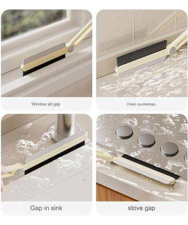 Cohbskj Hard Bristle Crevice Cleaning Brushes with Scraper Multi-Function Rotating Crevice Cleaning Brush Thin Gap Cleaning Brush with Squeegee Rotatable Crevice Cleaning Tool (2Pcs-Mix) - Buy Online on GoSupps.com