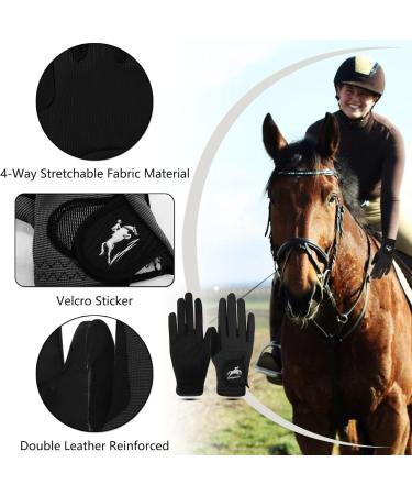 Women's Touchscreen Riding Gloves - Finger Ten Equestrian & Cycling Grip Gloves for Adults - Buy Online on GoSupps.com