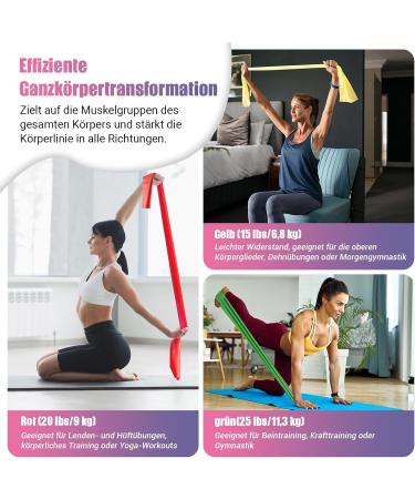 Ching Fitness Straps 3-Set - 1.8m Gymnastics Bands with 3 Resistance Levels for Yoga Pilates Strength Training & Physiotherapy | Includes Carrying Bag & Instructions - Buy Online on GoSupps.com