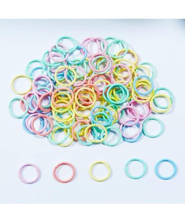 100PCS Multicolor Baby Hair Bands for Women, Girls, Toddlers - Small Hair Bobbles, Ties for Kids - #14 Fangbai - Buy Online on GoSupps.com