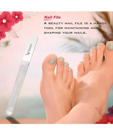Nail Files Set of 3 Pieces Stainless Steel Double-Sided for Fingernails and Toenails Manicure and Pedicure Tools - Buy Online on GoSupps.com