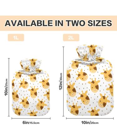 ZZXXB Giraffe Hot Water Bottle | 2L PVC Fleece Cover for Pain Relief | Neck Shoulder & Cold Therapy - Buy Online on GoSupps.com