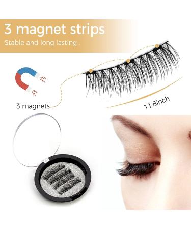 Dual Magnetic Eyelashes | Glue and Eyeliner-Free | Lightweight & Easy Wear | Best 3D Reusable Lashes with Applicator - Buy Online on GoSupps.com