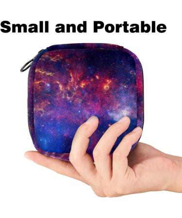 Galaxy Space Sanitary Napkin Bag - Portable Menstrual Cup Pocket with Zipper for Teens & Women - Eco-Friendly & Stylish - Buy Online on GoSupps.com