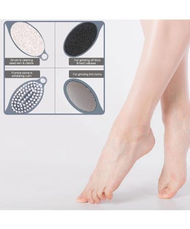 Fro e Footcare Schleifstein 4-in-1: Cornal Remover Foot Brush Pumice & Sandpaper for Pedicure Best Solution for Rough Dry Cracked Skin - Buy Online on GoSupps.com