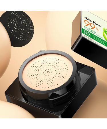 Mushroom Head Air Cushion CC Cream Moisturizing Concealer Cream Long-Lasting Full Coverage Foundation Waterproof BB Cream Tinted Moisturiser with Mushroom Makeup Sponge Liquid Foundation - Buy Online on GoSupps.com