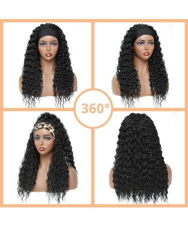 18 Inch Deep Wave Black Ombre Headband Wig - Glueless Half Wig for Daily Use - Buy Online on GoSupps.com