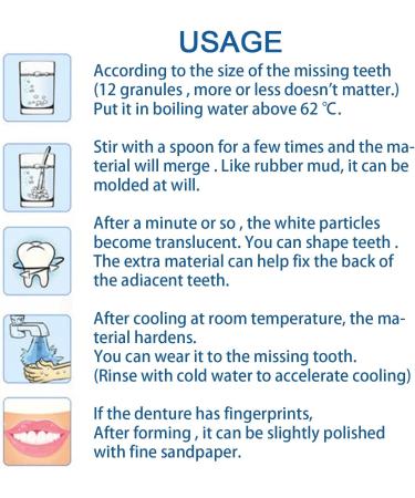 Moldable False Teeth 30ML Temporary Tooth Filling Kit for DIY Teeth Tooth Repair Kit Filling Replacement Dental Repair for Fake Teeth Dental Tooth Filler for Restoring Your Smile - Buy Online on GoSupps.com