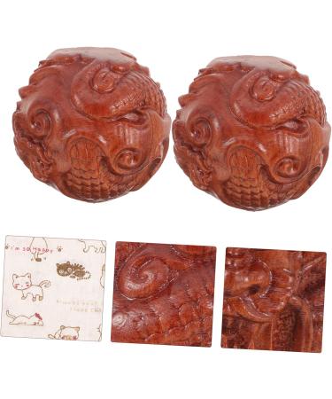 Healeeved Wooden Massage Globe Stick - Chinese Baoding Balls for Tension Relief & Relaxation | Perfect for Fitness & Massage Therapy - Buy Online on GoSupps.com