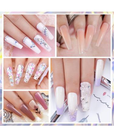 Morovan Poly Gel Nail Kit - Professional Nail Extension Gel for Beginners | Complete Poly Nail Art Set with Drill Lamp & Essential Tools | Pink - Buy Online on GoSupps.com