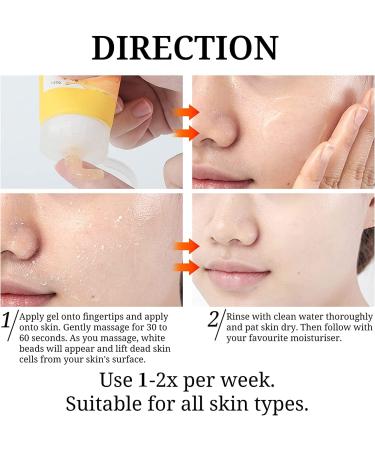 Lemon Sparkling Peeling Gel - Exfoliating Face Scrub for Brighter Skin - 4.2oz - Buy Online on GoSupps.com