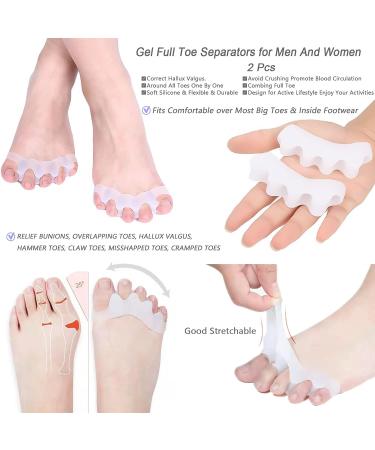 Bunion Corrector Kit - 15Pcs for Women and Men, Hallux Valgus Relief, Toe Spacer Straightener, Big Toe Separator, Metatarsal Sleeve Protector and Exercise Strap - Buy Online on GoSupps.com