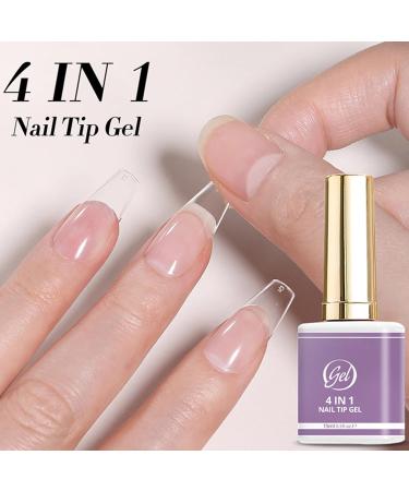UV Gel Nail Glue 15ml Long-Lasting 4-in-1 Adhesive Clear Acrylic Gel for LED Nail Tips - For Home Daily Use Travel Manicure Design Practical Beauty Care for Women - Buy Online on GoSupps.com