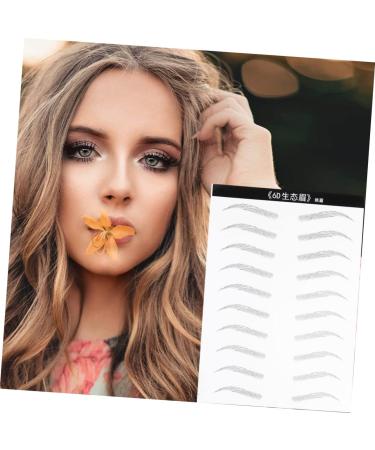 Beavorty 6 Sheets Pairs Faux Eyebrow Artificial Eyebrow Patch Eyebrow Stickers Makeup Tools Disposable 3d - Buy Online on GoSupps.com