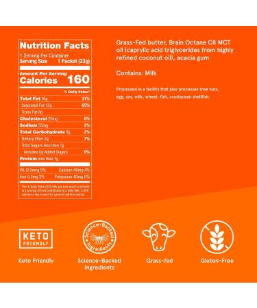 Bulletproof InstaMix Original Unflavored Keto Coffee Creamer Packets - 14 Pack - Grass-Fed Butter & Brain Octane C8 MCT Oil - Buy Online on GoSupps.com