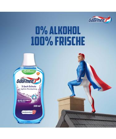 Odol-med3 Alcohol-Free Mouthwash 500ml - 3-Fold Protection | International Shipping - Buy Online on GoSupps.com