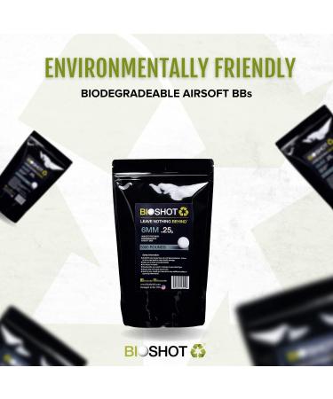 Bioshot .25g Biodegradable Airsoft BBS - 5000 Rounds White - Buy Online on GoSupps.com