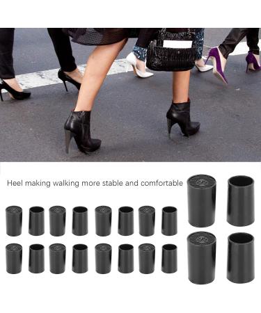 10 Pairs Black Polyurethane Heel Protectors - Wear Resistant Anti-Slip 3 Sizes (10mm Inner Diameter) for Replacement & Repair | International Shipping - Buy Online on GoSupps.com