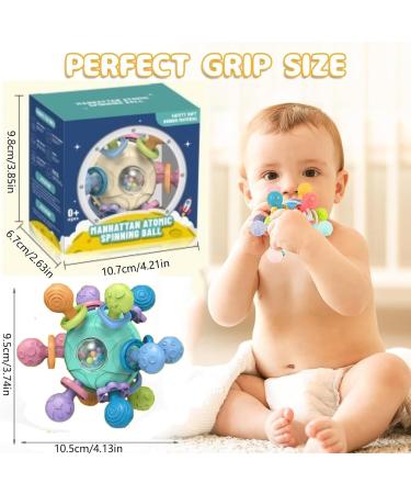 QXNDXQ Baby Teether Ball | Soft Silicone Dental Aid & Montessori Bitering Toy for Babies 0-12 Months - International Shipping Available - Buy Online on GoSupps.com