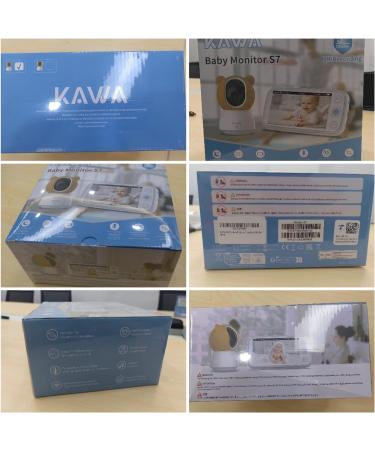 KAWA 2K Baby Monitor 5" IPS Screen Video Baby Monitor with Camera and Night Vision TF Card Storage(Not Included) 4000mAh 4X Zoom 2-Way Talk 180 Flip Lullabies Temp Sensor 1000ft Range (S7) Brown - Buy Online on GoSupps.com