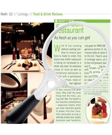 Portable Magnifier Large LED Handheld with Light Best Size Illuminated Reading Magnifier for Reading Full of Stars - Buy Online on GoSupps.com
