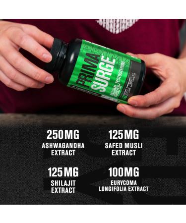 Jacked Factory PRIMASURGE Testosterone Booster for Men (60 Capsules) & Build-XT Daily Muscle Builder & Performance Enhancer | Muscle Building Supplements for Muscular Strength & Growth - Buy Online on GoSupps.com