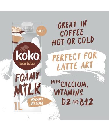 Koko Barista 6 x 1L | Foamable Delicious Plant Based Barista Milk | Ambient Long Life | Allergen Free | Healthy & Vegan | Sustainably Grown Farmed and Produced | No Monkey Business - Buy Online on GoSupps.com