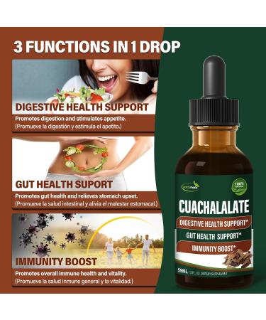 Cuachalalate Drops | Digestive Health & Immunity Support | 2oz Herbal Extract from Cuachalalate Bark - Buy Online on GoSupps.com