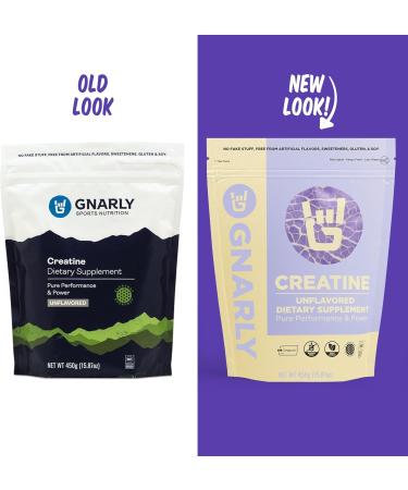 Gnarly Nutrition Creatine Powder - Vegan Creapure NSF Certified 5g Creatine Monohydrate for Optimal Recovery & Sports Nutrition (15.87oz - Buy Online on GoSupps.com