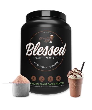 Blessed Vegan Protein Powder - Plant Based Protein Powder Meal Replacement Protein Shake 23g of Pea Protein Powder Dairy Free Gluten Free No Sugar Added 30 Servings (Chocolate Mylk) Chocolate Mylk 30 Servings (Pack of 1)